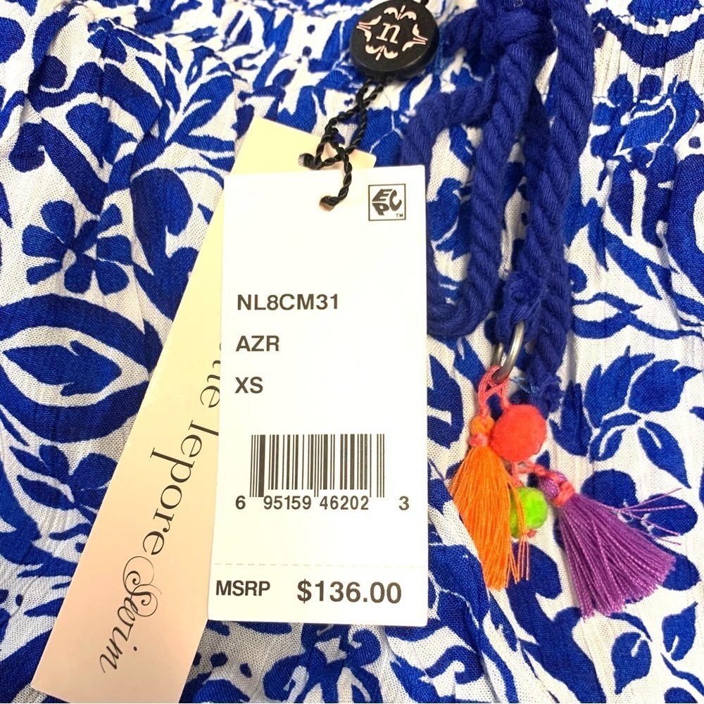NWT NANETTE LEPORE Women's
Talavera Harem Pants, Azure, Blue and White - Picture 5 of 5
